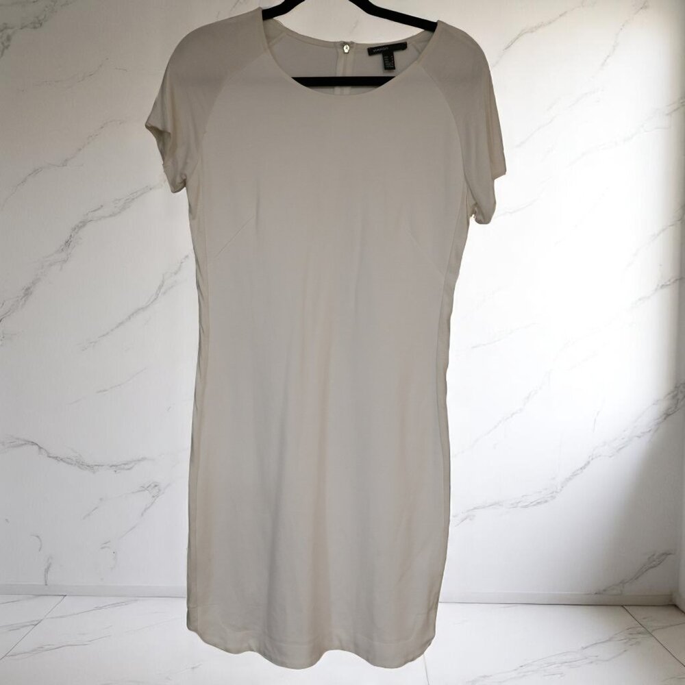 Mango Off-White T-Shirt Mini Dress | Size M